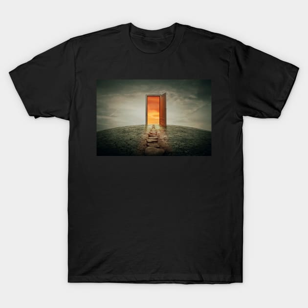 teleportation door T-Shirt by psychoshadow